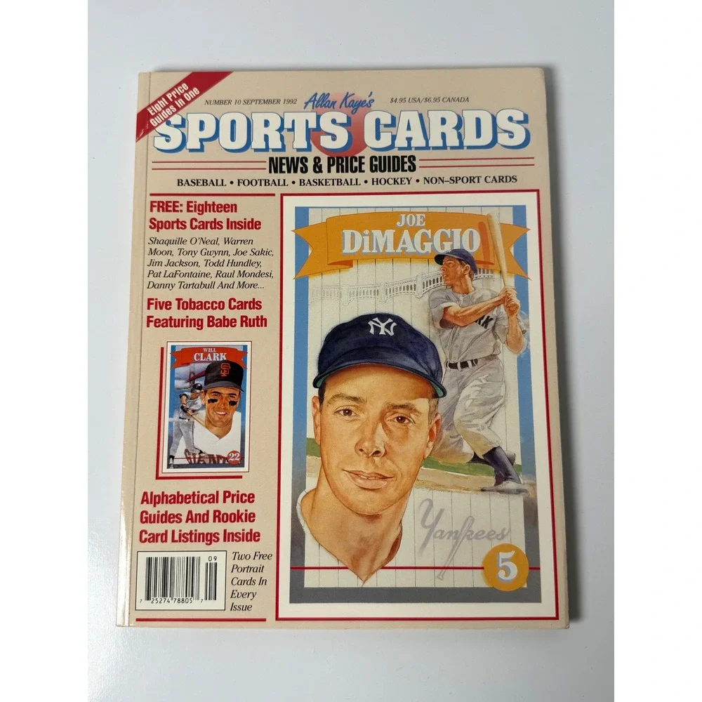 Allan Kaye's Sports Cards News & Price Guides #10 Sept 1992 Joe DiMaggio Cover